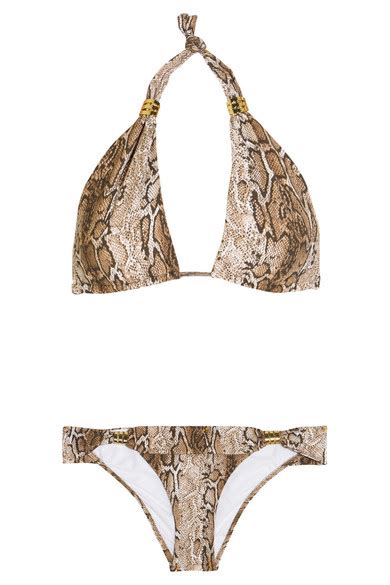 Melissa Odabash Grenada Snake Print Halterneck Bikini Net A Porter