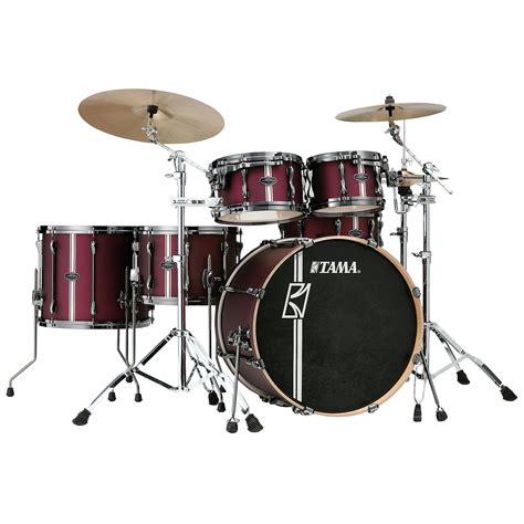 Tama Superstar Custom Hyperdrive Duo 22 Satin Burgundy Vertical