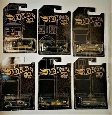 Hot Wheels Th Anniversary Black And Gold Packs Packs Set