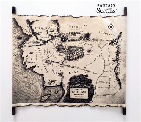 Middle Earth First Age Map Map of Beleriand and the Lands to - Etsy UK