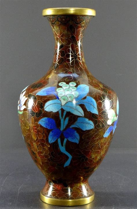 Chine Ann Es Vase En Maux Cloisonn S Sur Cuivre D Co