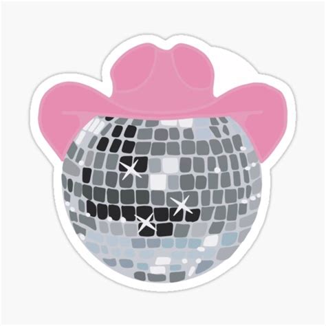 Disco Ball Cowgirl Sticker For Sale By Ninsey412 Redbubble