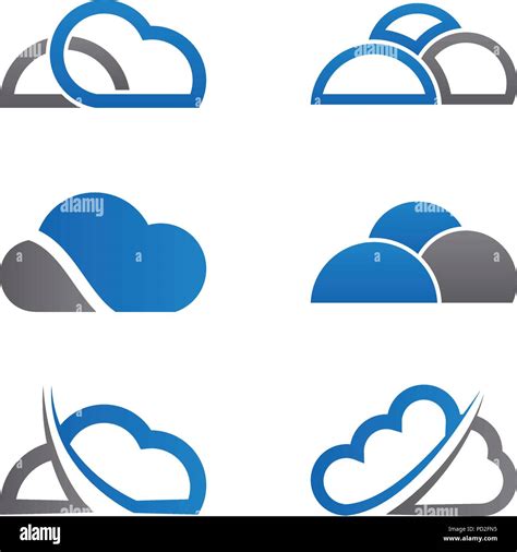 Illustration Of Cloud Logo Design Template Vector Stock Vector Image And Art Alamy