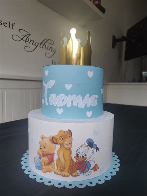 Torta Simba Paperino Winnie Pooh Cartoncino Corona Personaggi Gesta