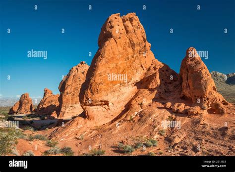 Seven Sisters Sandstone Rock Formation In Valley Of Fire State Park