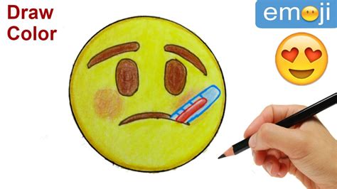 How To Draw Emoji Sick Emoji Step By Step Easy Youtube