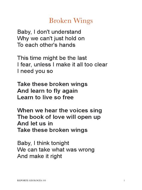 Broken Wings | PDF