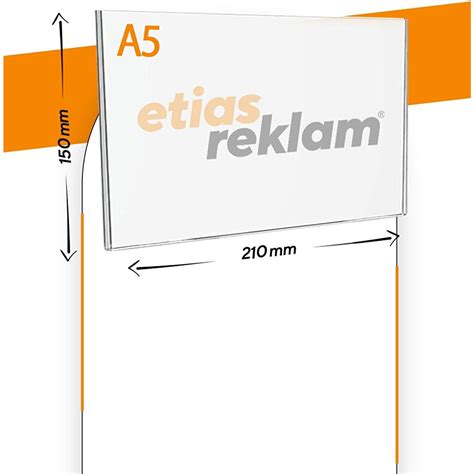 Etias Reklam A5 U Tipi Yatay 5 li Masa Üstü 2 8 mm Şeffaf Fiyatı