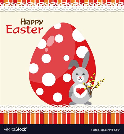 Template easter greeting card Royalty Free Vector Image