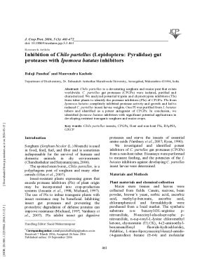 Fillable Online Jcp Modares Ac Pyralidae Gut Proteases With Ipomoea