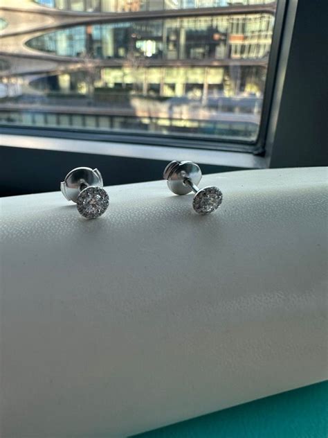 Tiffany and co Soleste diamond platinum earrings, Women's Fashion ...