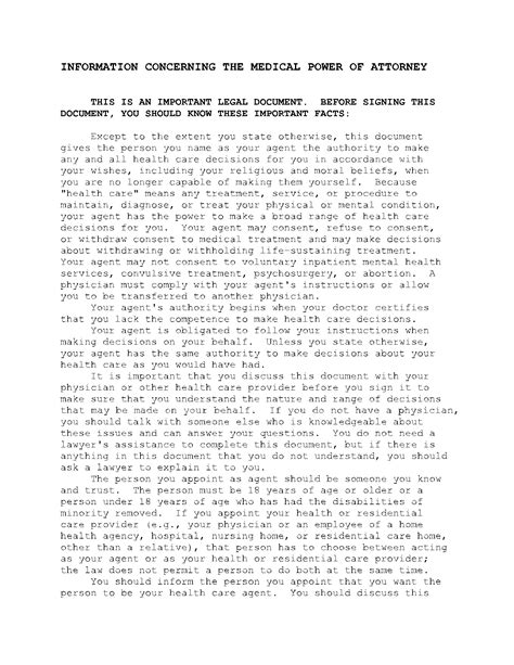 26 Free Medical Power Of Attorney Forms - Free to Edit, Download