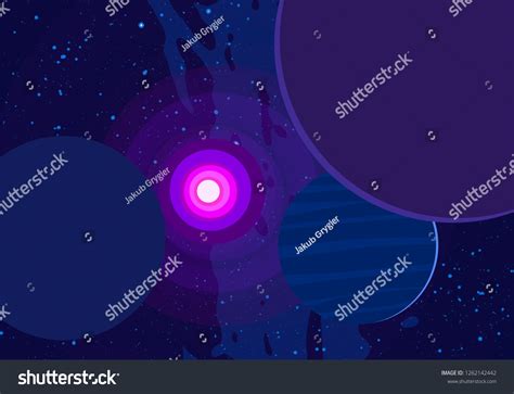 2d Illustration Cartoon Space Background Picture Stock Illustration 1262142442 Shutterstock