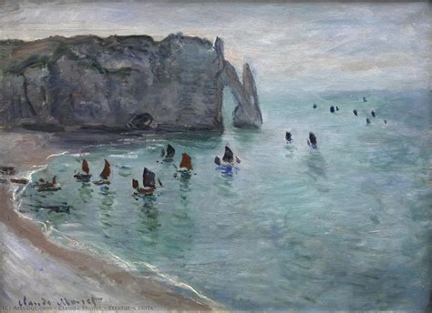 Oil Painting Replica Etretat`s Cliffs By Claude Monet 1840 1926