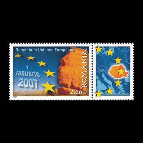 România în Uniunea Europeană serie cu vinietă 2007 LP 1752b