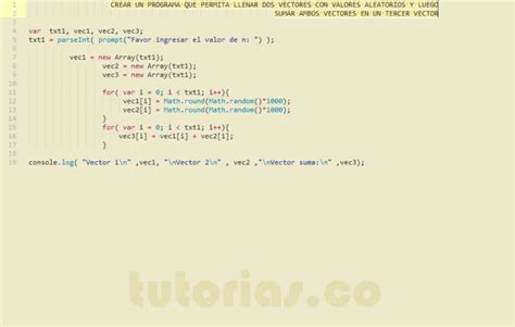 Arrays Javascript Suma De Vectores Tutorias Co