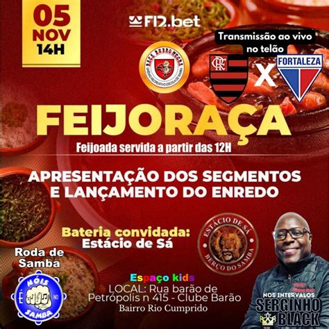 Feijoada marca o início na jornada da Raça Rubro Negra rumo ao carnaval