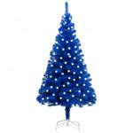 Rvore De Natal Artificial Luzes Led Suporte Cm Pvc Azul