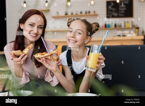 mother and daughter in cafe Stock Photo - Alamy