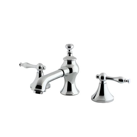 Kingston Brass Naples Lever 8 In Widespread 2 Handle Mid Arc Bathroom Faucet In Chrome