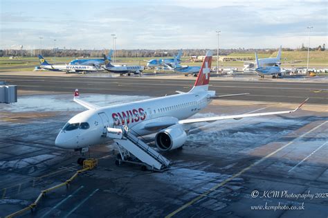 Airplane Art Swiss Airbus A At Birmingham Airport Economy