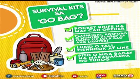 Ano Ang Dapat Laman Ng Go Bag O Emergency Bag Youtube