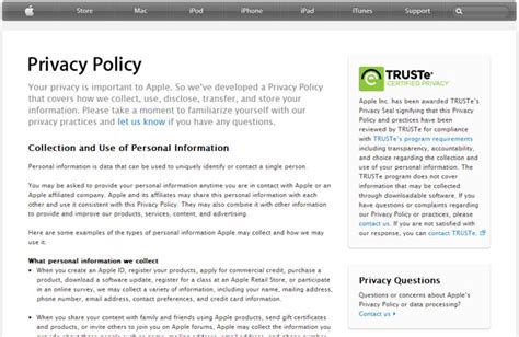 Privacy Policy: Examples Of Privacy Policy