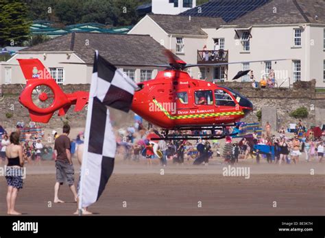 Devon Air Ambulance Called To An Emergency At Croyde Bay North Devon