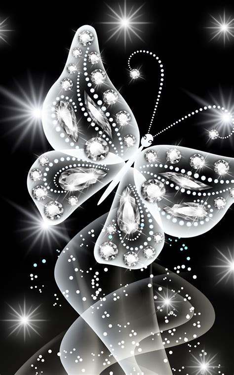 Butterfly And Glitter Wallpaper