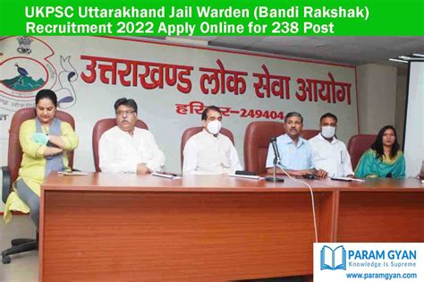 Ukpsc Uttarakhand Jail Warden Bandi Rakshak Recruitment