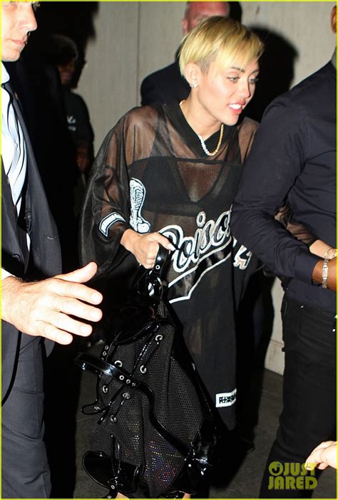 Miley Cyrus Saturday Night Live After Party In Sheer Outfit Photo