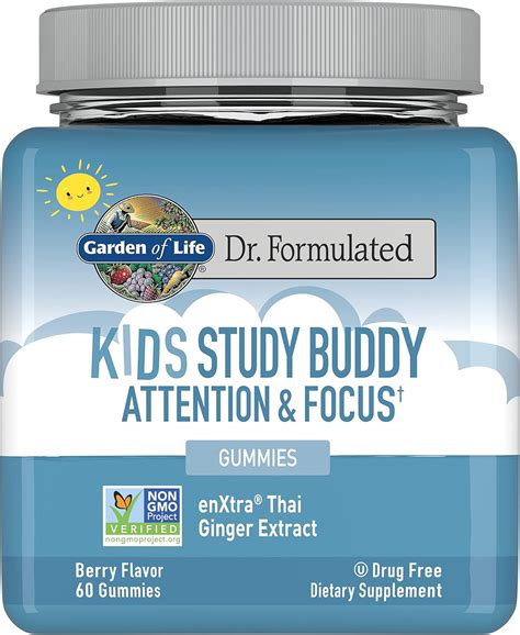 Garden of Life Attention & Focus Kids Gummies Study Support Supplement ...