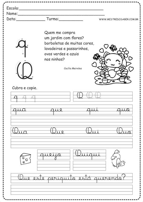 17 Caderno De Caligrafia Para Imprimir Letra Q Lettering Abc Journal