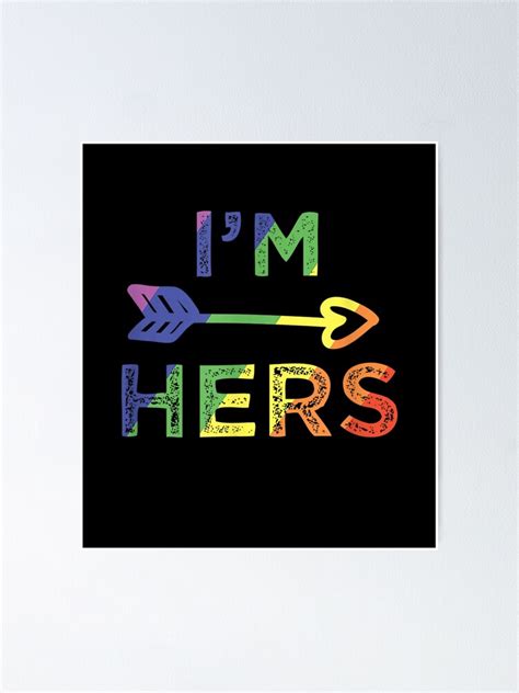 Lesbian Couple Im Hers Matching Lgbt Pride Poster For Sale By