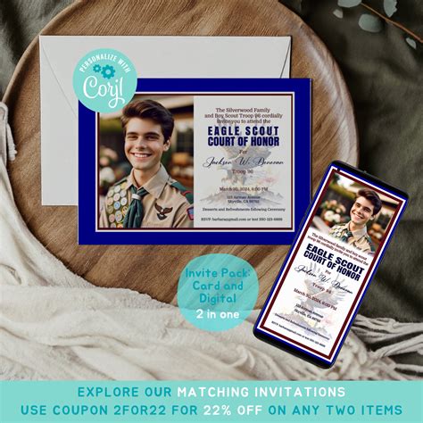 Court Of Honor Program Canva Template 11x8 5 Four Page Editable Program