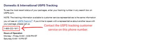 Contact USPS Tracking Customer Service