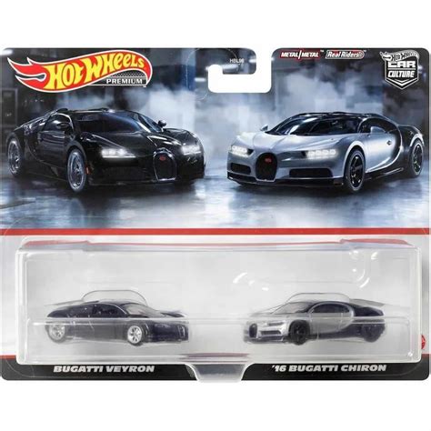 Amazon Hot Wheels HKF Premium Pack Bugatti Veyron Bugatti Chiron Mini Car