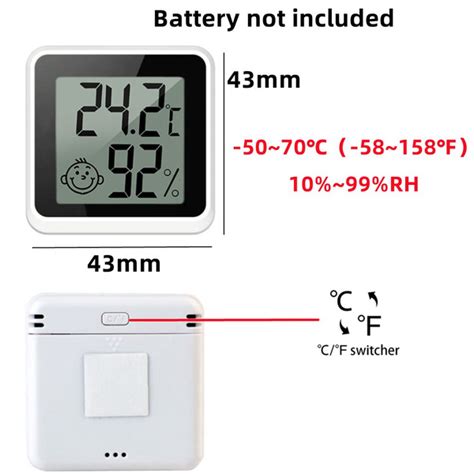 Мини-комнатный термометр, ЖК-цифровой температурный гигрометр, датчик ...