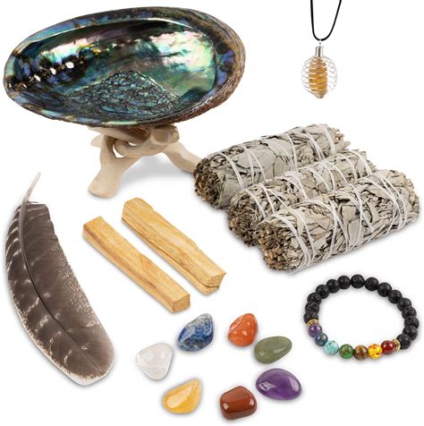 Amazon Smudge Kit Spiritual Set Large Abalone Shell Complete