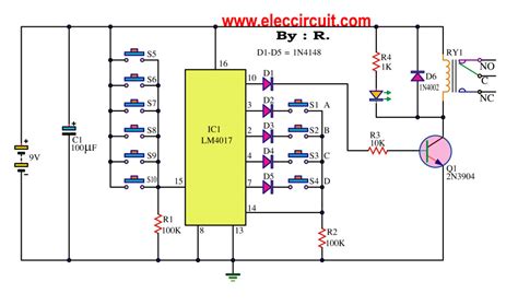 Electronic Code Lock Circuit Diagram - Circuit Diagram