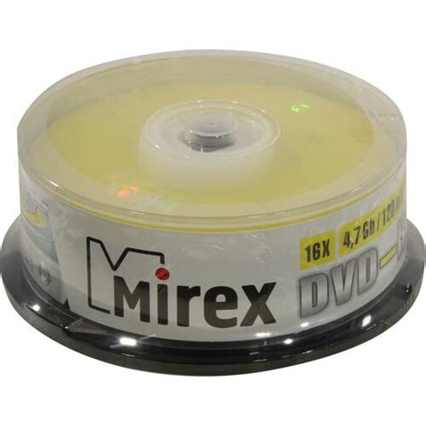 Диск DVD-R Mirex 25 шт — купить, цена и характеристики, отзывы