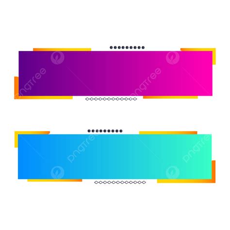 Gradient Text Box Banner Set Png Elements Gradient Text Box Text Box