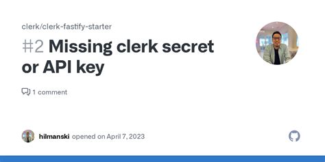 Missing clerk secret or API key · Issue #2 · clerk/clerk-fastify ...