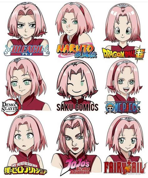 Anime Art Features 356k On Instagram Sakura In 9 Different Art