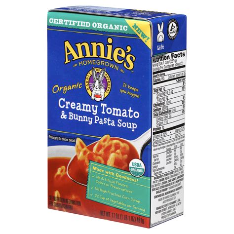 Annie S Homegrown Organic Creamy Tomato Bunny Pasta Soup 17 Oz Shipt