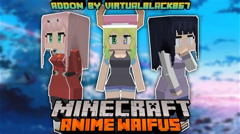 Minecraft Pe Anime Mod Anime Waifus Addon Mod For Survival 1 20