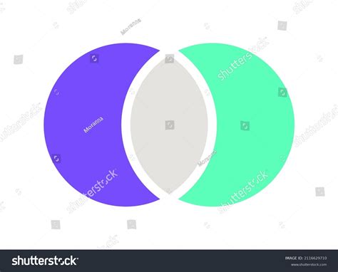 Venn Diagram Chart Vector Template Two Stock Vector (Royalty Free ...