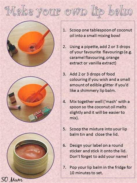 Make Your Own Lip Balm Printable Activity The Balm Lip Balm How