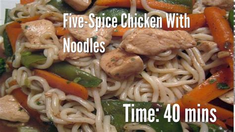 Five Spice Chicken With Noodles Recipe Youtube