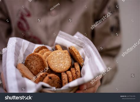 Tin Can Cookies Children Hands Round Stock Photo Edit Now 1677761476